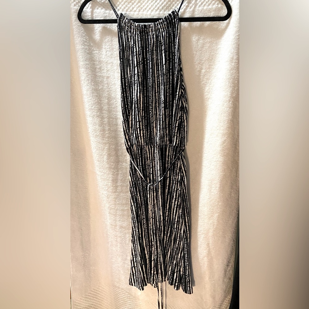 Anne Taylor Loft,  Small Petite, Black & White Sleeveless Dress